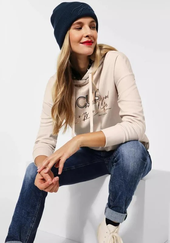 Limited Time Offer fleece hoodieStreet One Elasticated Hem Hoodie, Dream White