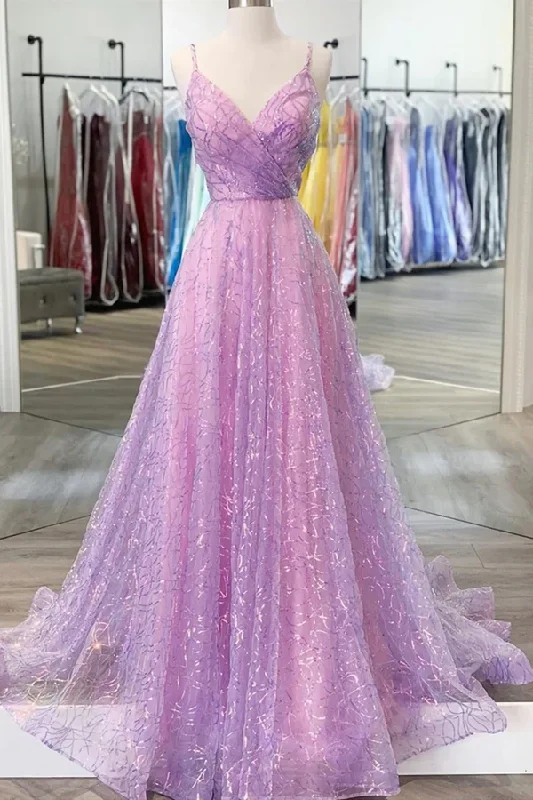 Deal Mania boho dressboho dressShiny V Neck Backless Long Purple Prom Dress, Backless Purple Formal Graduation Evening Dress Y917 Deal Mania boho dressboho dressShiny V Neck Backless Long Purple Prom Dress, Backless Purple Formal Graduation Evening Dress Y917