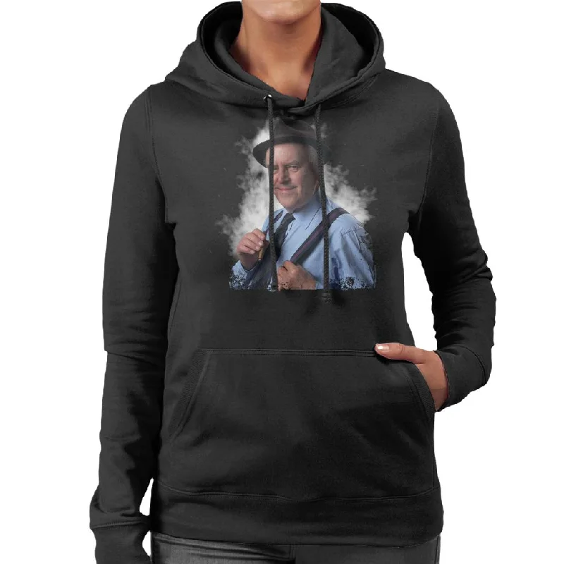 Early Bird Discount athletic hoodieTV Times George Cole As Arthur In TV Series Minder Women's Hooded Sweatshirt