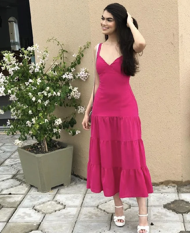 Super Savings classic fit-and-flare dressclassic fit-and-flare dressElegant Straps Midi-length Prom Dress Trendy Party Dress Y5178