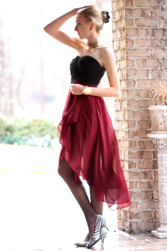 Exclusive Access A-line Sweetheart Hi-low Length Tulle Backless Prom Dress