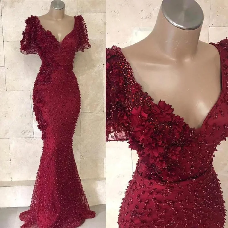 Hot Deal ruffle dressruffle dressWrap V Neck Sheath Evening Dress with Beads Petals Y956 Hot Deal ruffle dressruffle dressWrap V Neck Sheath Evening Dress with Beads Petals Y956