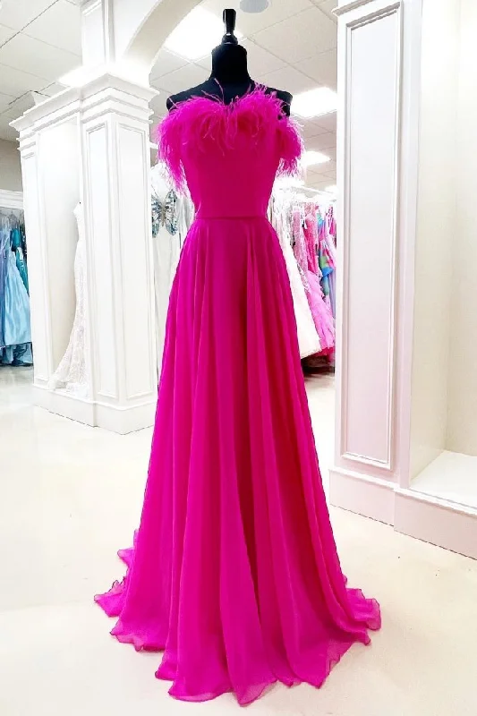 Huge Discounts minimalistic dressminimalistic dressHot Pink Strapless A-Line Prom Dress with Feather Huge Discounts minimalistic dressminimalistic dressHot Pink Strapless A-Line Prom Dress with Feather
