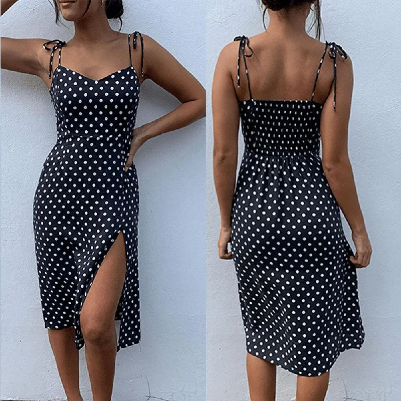 Instant Savings stylish dressstylish dressBlack and white polka dot dress