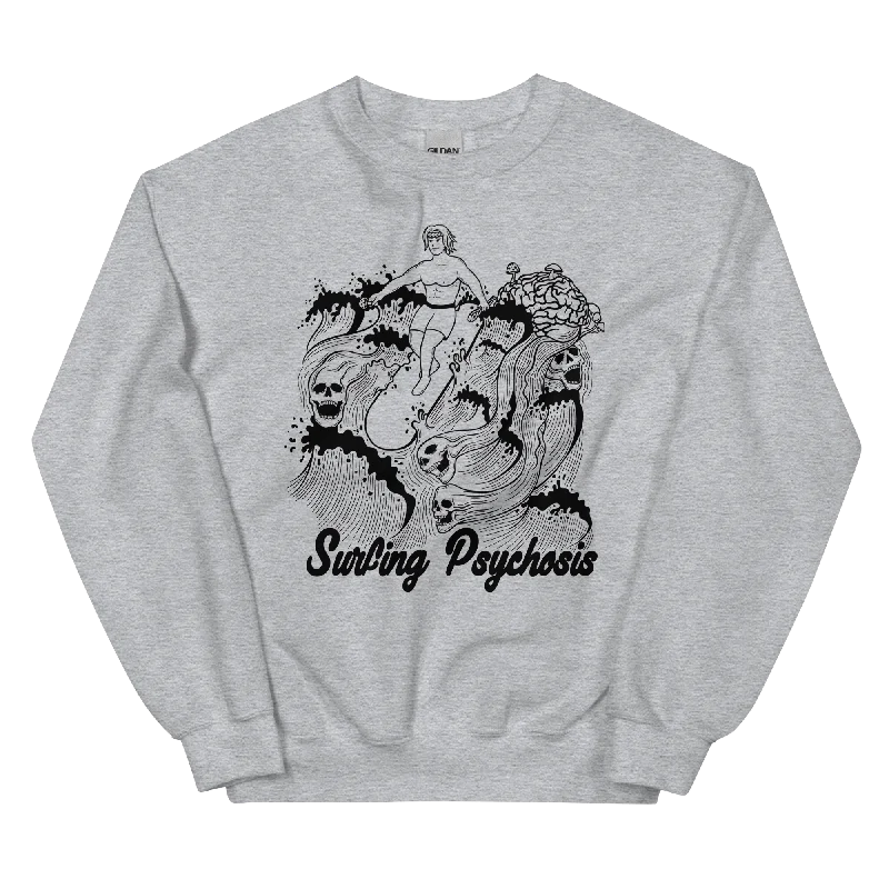 Year-End Sale sleek sports hoodieSurfing Psychosis Graphic Sweatshirt