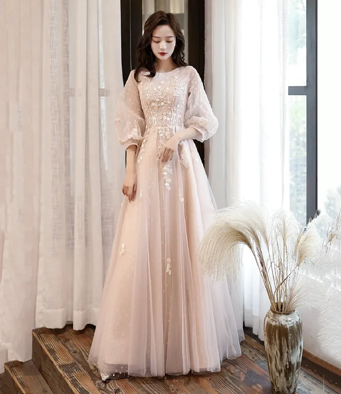Deal Dash off-shoulder dressoff-shoulder dressCute tulle lace long prom dress A line evening dress Y1291