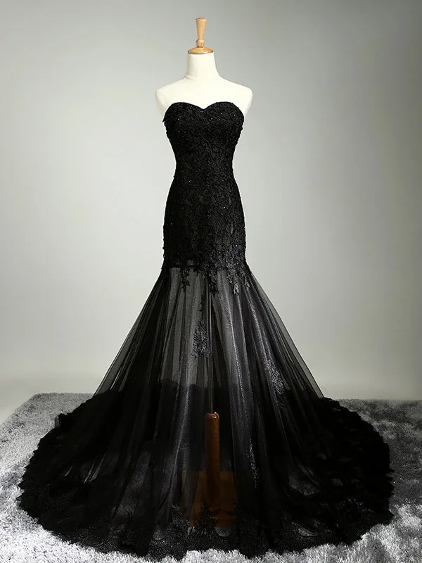 Daily Deals Black Sexy Prom Dresses Sweetheart Sheath/Column Prom Dress/Evening Dress JKL048