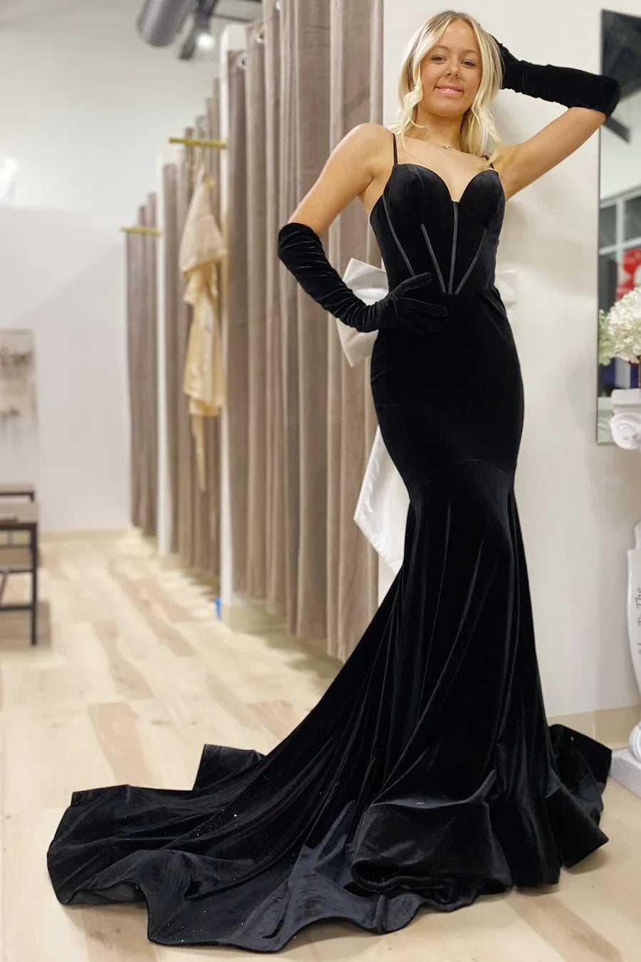 Year-End Sale casual slip dresscasual slip dressElegant Velvet V-Neck Spaghetti Straps With Train Prom Dress Year-End Sale casual slip dresscasual slip dressElegant Velvet V-Neck Spaghetti Straps With Train Prom Dress