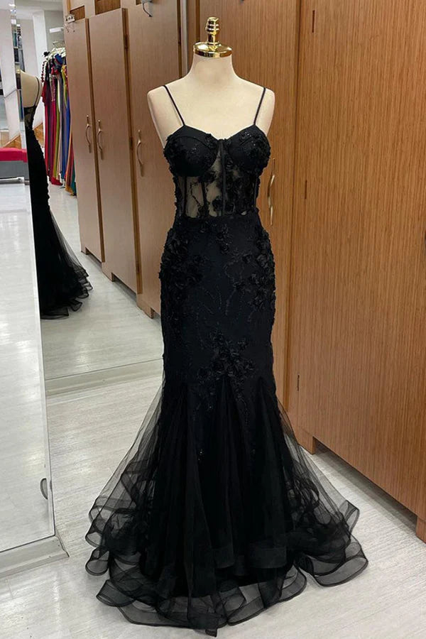 Can't Be Beat chic wrap dresschic wrap dressTrumpet Sweetheart Spaghetti Straps Appliques Prom Dress