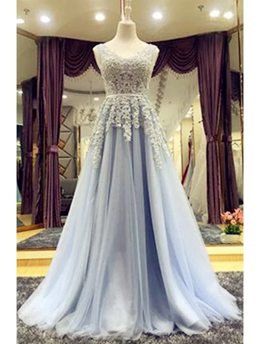 Closeout Beautiful Prom Dresses V-neck Lace-up Floor-length Chic Prom Dress/Evening Dress JKL271