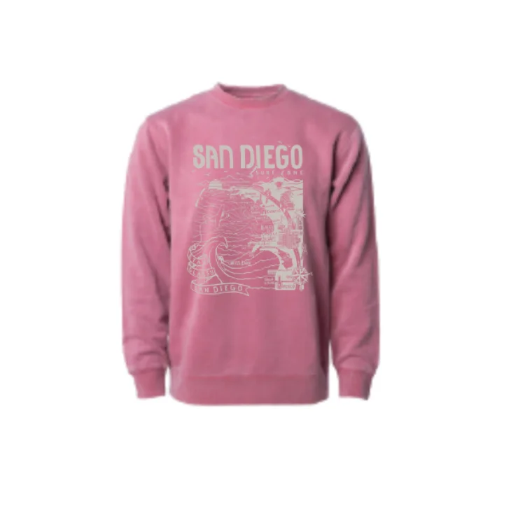 New Markdowns eco-friendly sports hoodieSunDiego WOMEN'S MAP FLEECE - MAROON/WARM GRAY