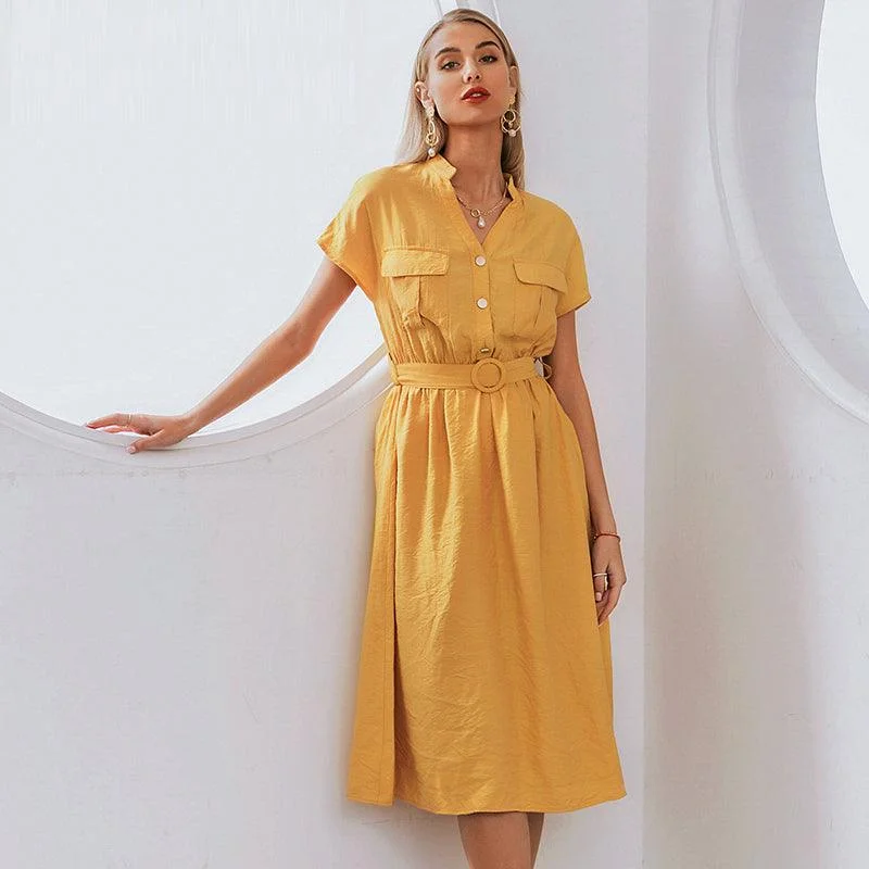 Super Bargain casual evening dresscasual evening dressCasual short sleeve slim dress