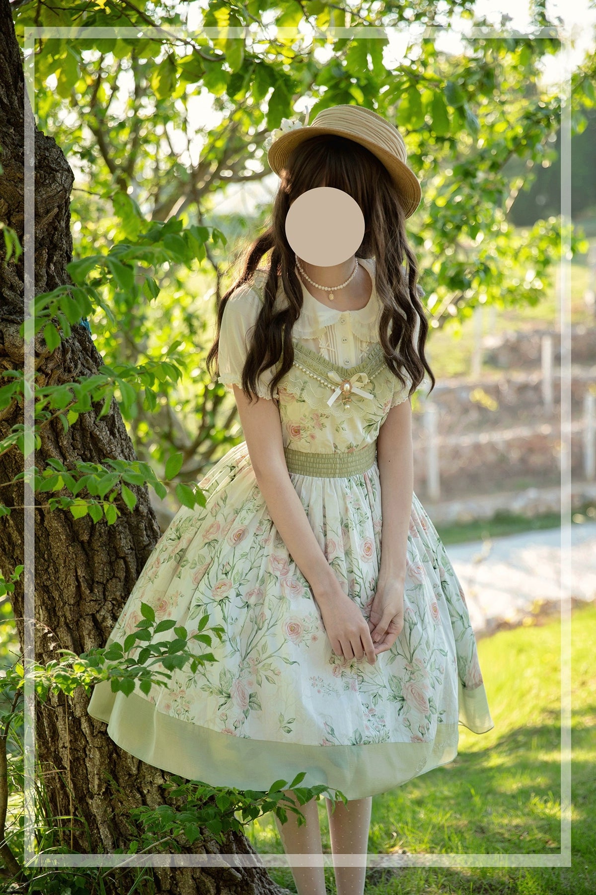 Last Chance office dressoffice dress(BFM)EESSILY~The Rose Dowry~Daily Cotton Lolita OP Dress V-neck Dress