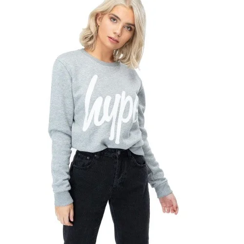 Overstock Sale breathable gym hoodieHype Womens/Ladies Script Crewneck