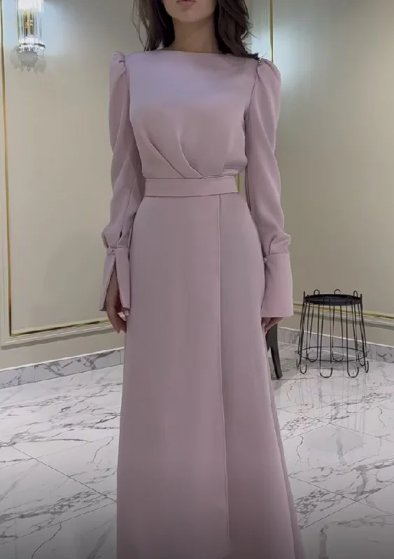 Clearance Event oversized dressoversized dressElegant Long Sleeves Prom Dress,Wedding Guest Dress Y4637