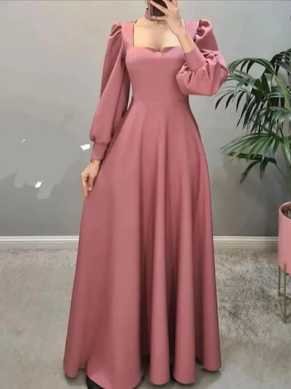 Deal Zone spaghetti strap dressspaghetti strap dressA-Line Pink Square Neckline Prom Dress Long Sleeves With Floor-Length Evening Summer Elegant Party Dress For Women Y4947 Deal Zone spaghetti strap dressspaghetti strap dressA-Line Pink Square Neckline Prom Dress Long Sleeves With Floor-Length Evening Summer Elegant Party Dress For Women Y4947