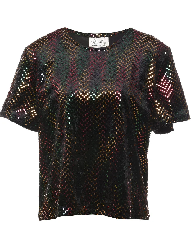 New Markdowns sporty outerwearBlack Evening Top - L