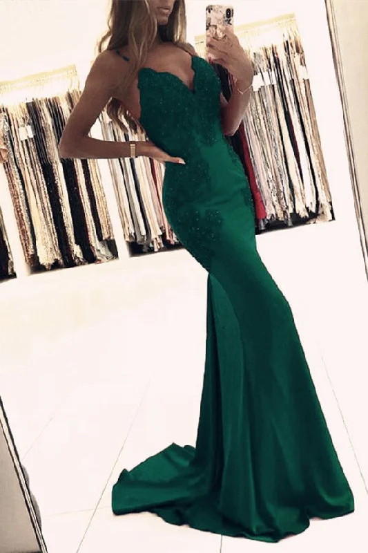 Time-Limited Offer fitted bodycon dressfitted bodycon dressMermaid green sleeveless v-neck spaghetti-straps applique beaded evening dress Y1188