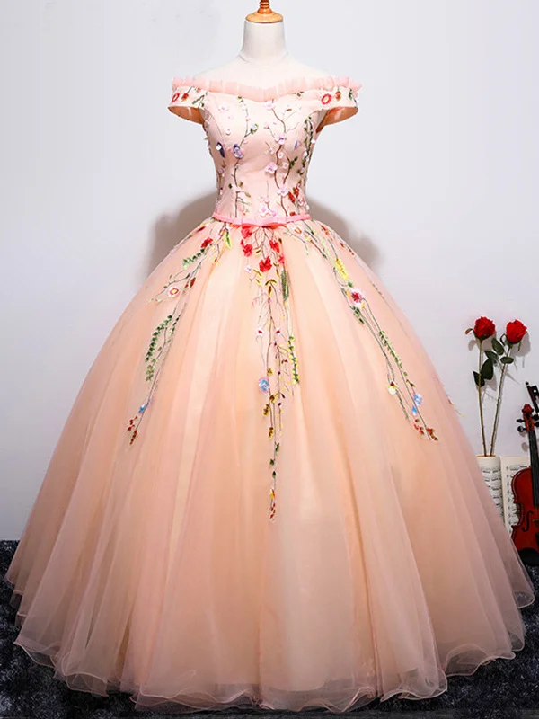 Sale Event Beautiful Prom Dresses Ball Gown Off-the-shoulder Long Chic Prom Dress/Evening Dress JKL144