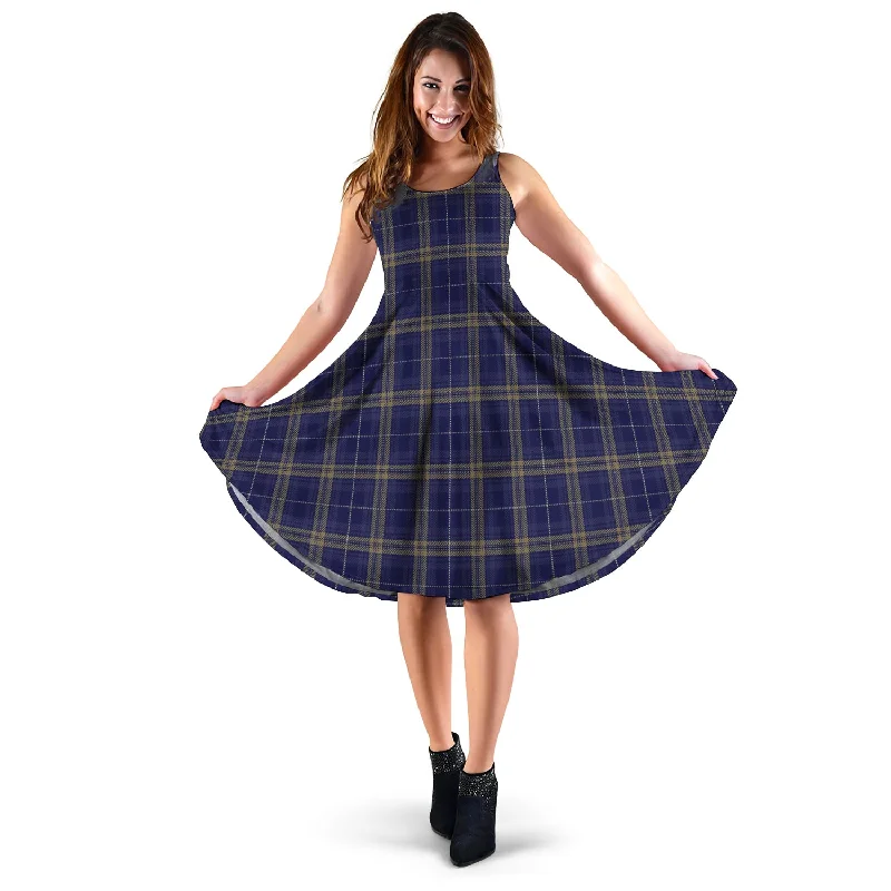 Limited Stock Rhys of Wales Tartan Sleeveless Midi Womens Dress