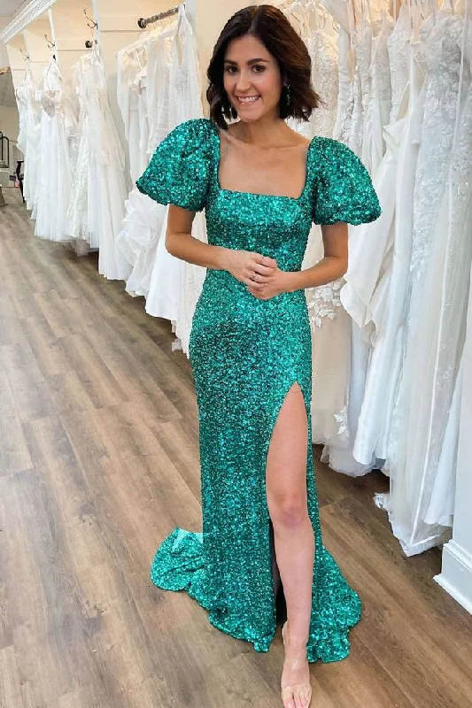 Hurry In lace-up dresslace-up dressShort Sleeves Square Mermaid Sequins Prom Dress Hurry In lace-up dresslace-up dressShort Sleeves Square Mermaid Sequins Prom Dress