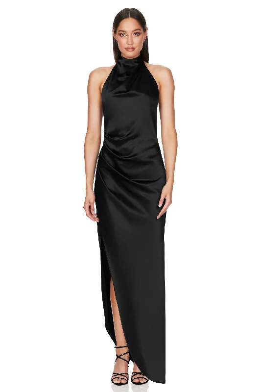 Reduced Prices casual evening dresscasual evening dressNOOKIE Amelia Halter Gown (Black) - RRP $299 Reduced Prices casual evening dresscasual evening dressNOOKIE Amelia Halter Gown (Black) - RRP $299