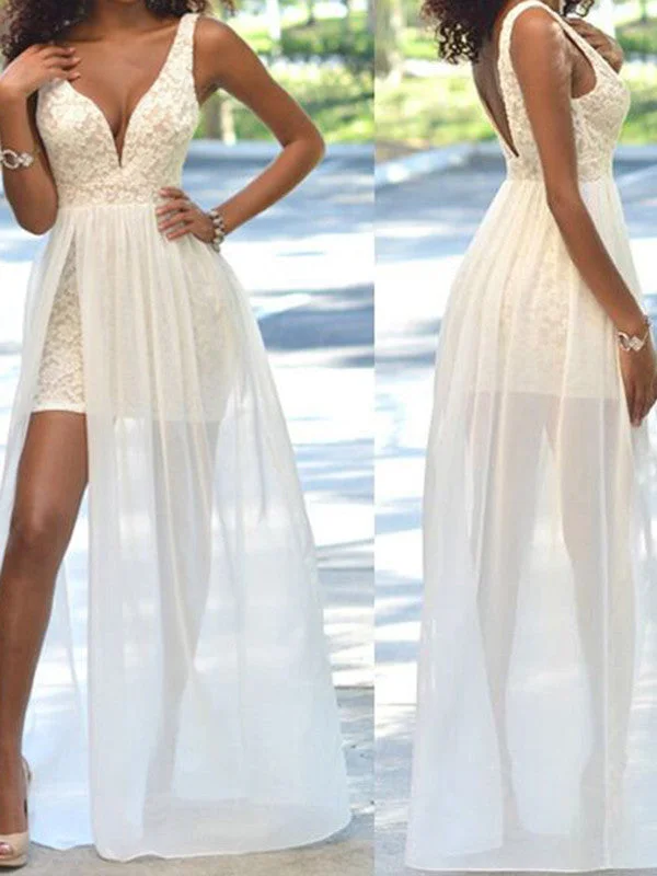 Closeout cheap prom dresses Sheath/Column Straps Floor-length Chiffon Prom Dress/Evening Dress #MK031