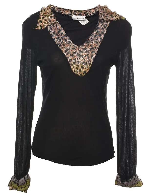 Don't Miss functional coatSheer Effect Evening Top - S