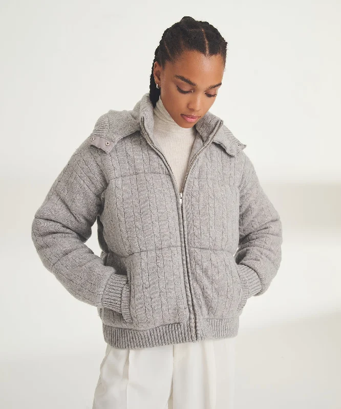 Bonus Savings cold weather jacketCashmino Cable Puffer