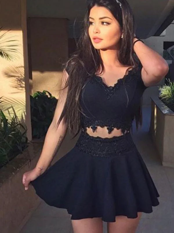 Clearance Event Sexy Homecoming Dress Little Black Dress Short Prom Dress Party Dress JK361