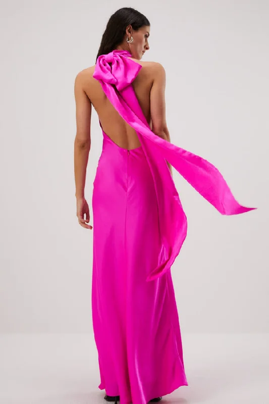 Price Drop chic dresschic dressMISHA Evianna Satin Gown (Pink)