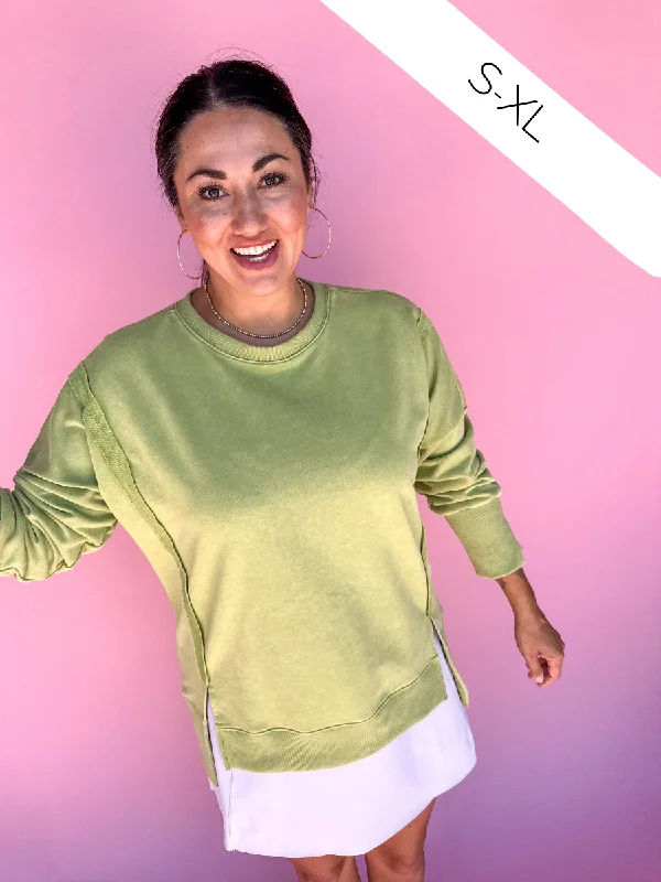 Limited Time Offer pullover workout hoodieCasual Meetup Sweatshirt - Avocado