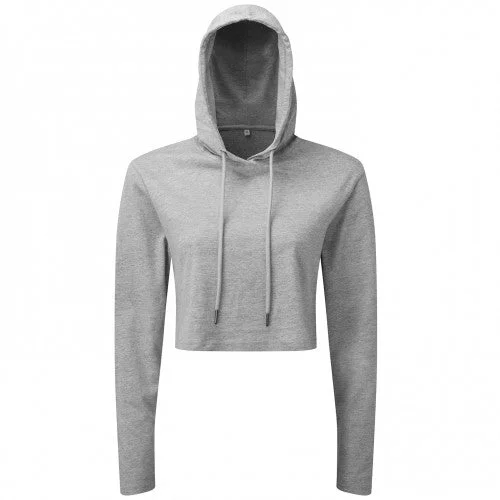 Limited Edition stylish athletic hoodieTriDri Womens/Ladies Heather Cropped Long-Sleeved T-Shirt