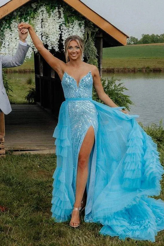 Unbeatable Prices flowy evening dressflowy evening dressSweetheart Spaghetti Straps Sequins Party Dress With Tiered Tulle Train Unbeatable Prices flowy evening dressflowy evening dressSweetheart Spaghetti Straps Sequins Party Dress With Tiered Tulle Train