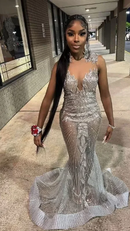 Can't Be Beat denim dressdenim dressBlack Girls Prom Dress,Sexy Mermaid Evening Dress,Stunning Formal Gown Y1376