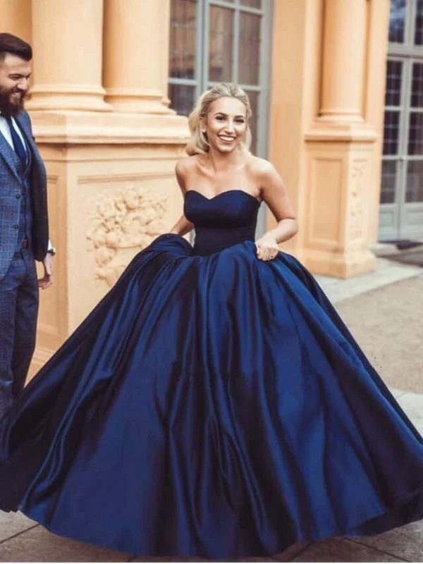 Fantastic Offers Ball Gown Prom Dresses Sweetheart Burgundy Dark Navy Long Chic Prom Dress/Evening Dress JKL201