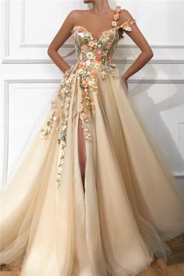 Online Specials lace-up dresslace-up dressOne Shoulder Tulle A-Line Floral Appliques Prom Dress Online Specials lace-up dresslace-up dressOne Shoulder Tulle A-Line Floral Appliques Prom Dress