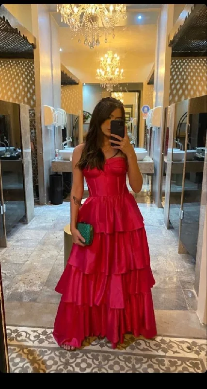 Huge Discounts ashionable dressashionable dressGenerous A-line Tiered Satin Evening Dress,Graduation Dress Y1048 Huge Discounts ashionable dressashionable dressGenerous A-line Tiered Satin Evening Dress,Graduation Dress Y1048