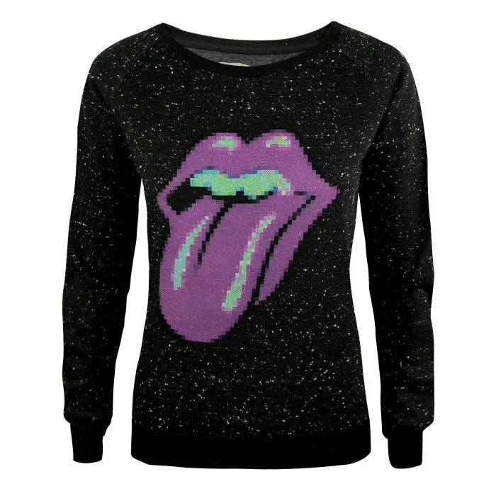 Exclusive Offers stylish training hoodieAmplified Womens/Ladies Pixel Lick The Rolling Stones Sweatshirt Exclusive Offers stylish training hoodieAmplified Womens/Ladies Pixel Lick The Rolling Stones Sweatshirt