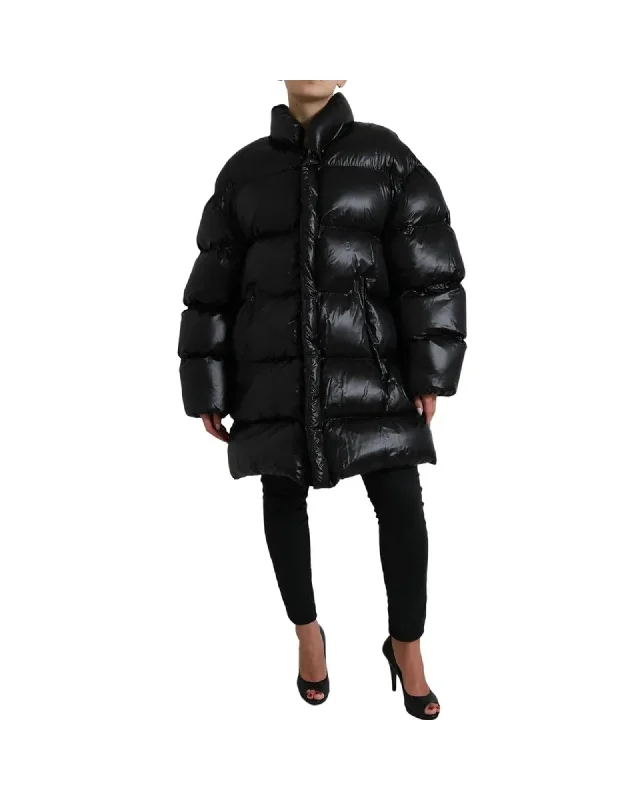 Buy More, Save More warm trench coatDolce & Gabbana  Oversized Black Puffer Jacket