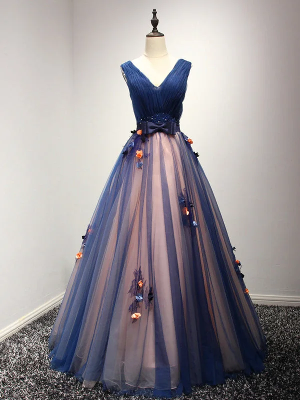 Special Discount Beautiful Prom Dress V-neck Floor-length Ball Gown Long Prom Dress/Evening Dress JKL216