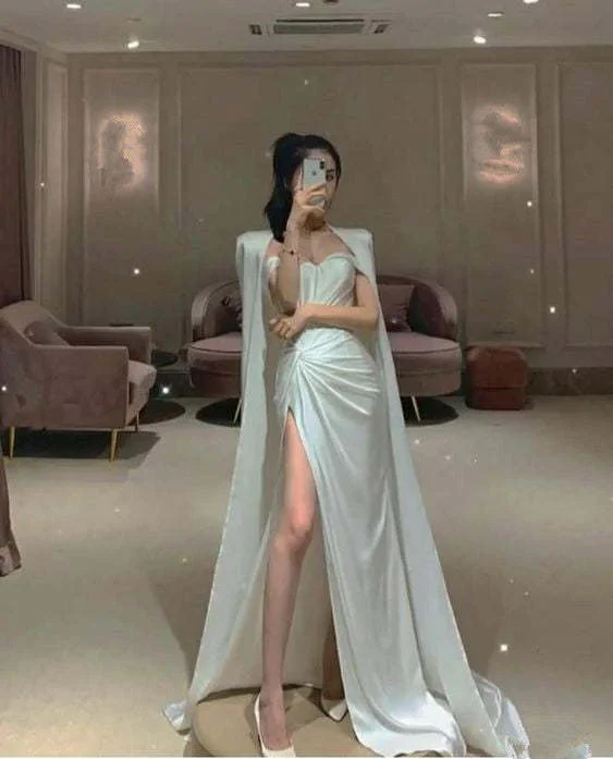 Friends and Family Sale elegant maxi dresselegant maxi dressMermaid Prom Dress With High Split Charming Evening Dress Y317
