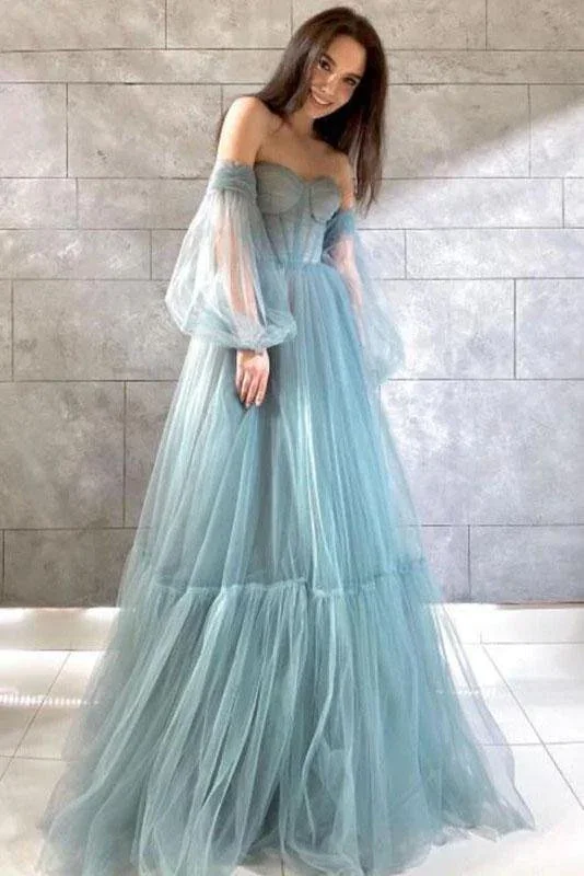 Extra Discounts A Line Sweetheart Prom Dresses Elegant Formal Long Evening Gowns GJS734