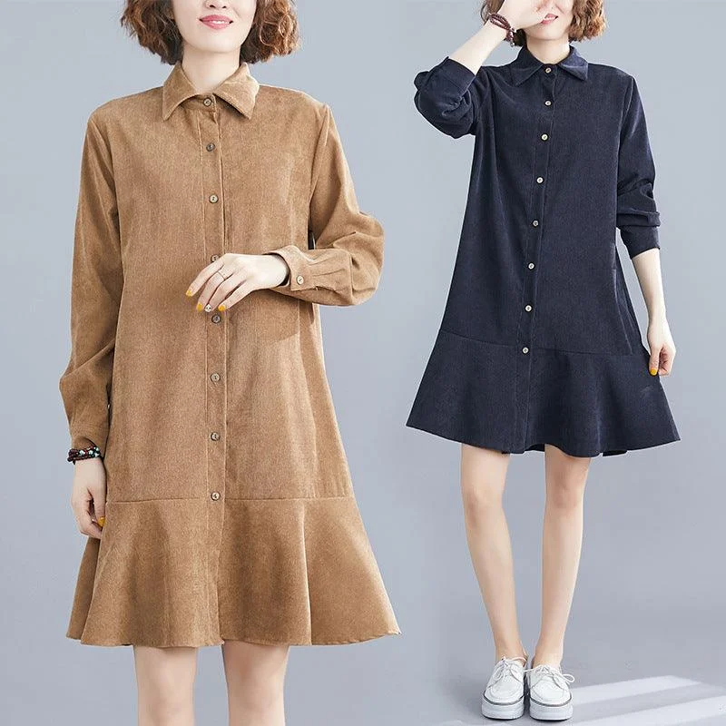 Exclusive Deal chic wrap dresschic wrap dressSpring new literary plus size dress women
