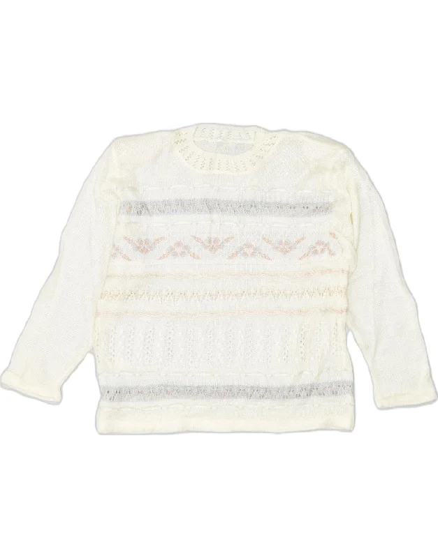 The Best Prices fleece hoodieVINTAGE Womens Crew Neck Jumper Sweater UK 14 Medium White Fair Isle The Best Prices fleece hoodieVINTAGE Womens Crew Neck Jumper Sweater UK 14 Medium White Fair Isle