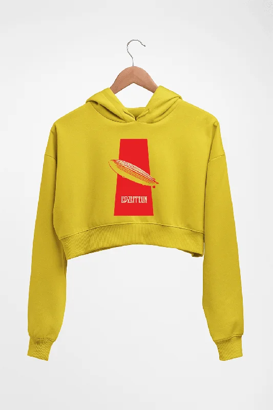Warehouse Sale bold hoodie with logoLed Zeppelin Crop HOODIE FOR WOMEN