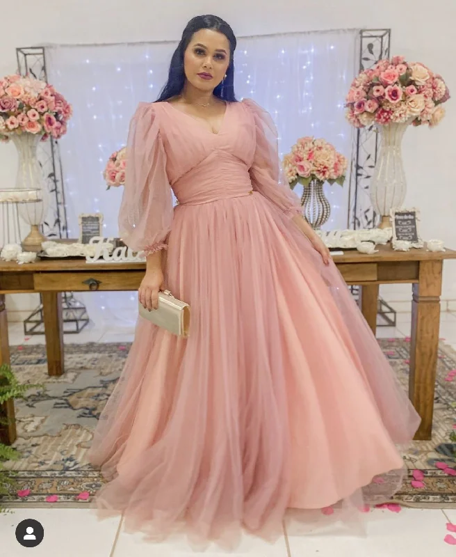 Daily Specials floral dressfloral dressModest Pink Tulle Prom Dress with Lantern Sleeves Y4774 Daily Specials floral dressfloral dressModest Pink Tulle Prom Dress with Lantern Sleeves Y4774