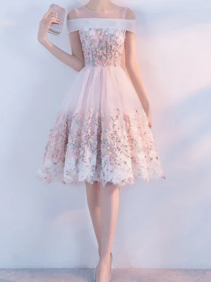 YEAR-End Sale Beautiful Homecoming Dress Knee-length Tulle Short Prom Dress Party Dress JK431
