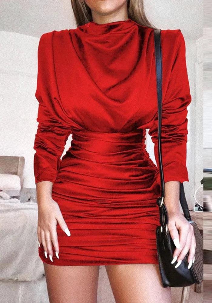 Super Deal floral dressfloral dressRed Satin Wrap Dress