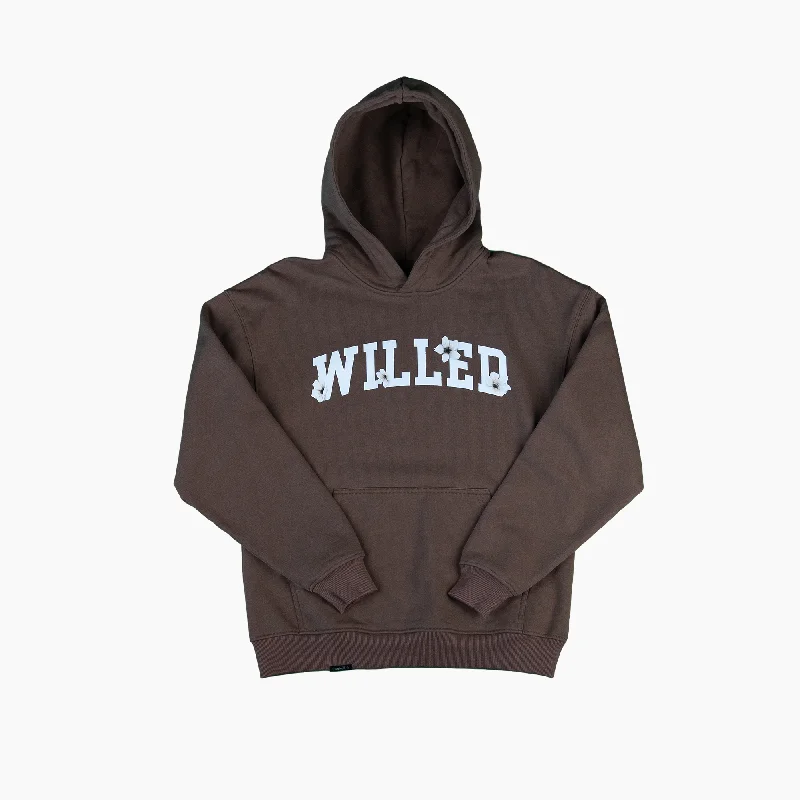 Best Bargains comfy athletic hoodieWOMEN'S WILLED BLOSSOM OVERSIZED HOODIE - MOCHA